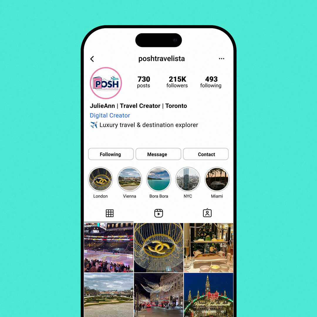 Posh Travelista Instagram Profile Branding Brand Identity